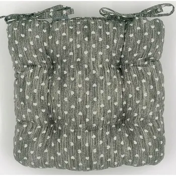 Podsedák BYTEMA Sedáky na židle Srdíčko tmavá šedá 38 x 38 cm