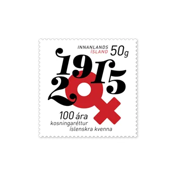 Poštovní známka (2015) MiNr. 1465 ** - Island - 100 let hlasovacího práva žen na Islandu