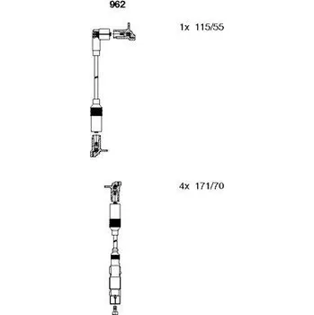 Zapalovací kabel Sada kabelů pro zapalování, , BREMI, 962