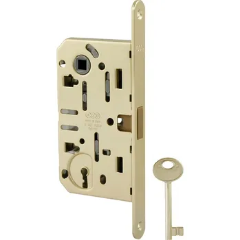 Dveřní kování AGB - Magnetický zámek MEDIANA POLARIS - BB BB otvor pro klíč, 90 mm OLV - Mosaz leštěná lakovaná