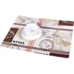 Dekorační prostírka, Paris Vintage, hnědá, 33 x 45 cm