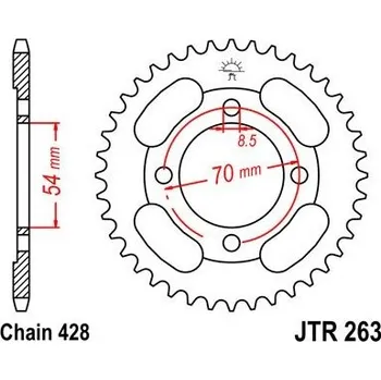 Řetězová sada pro motocykl Jt sprockets JTR 263-42 Honda/Kymco