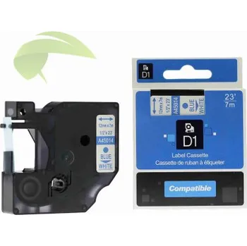 Pásek do tiskárny TONERSYP páska pro Dymo 45014 / S0720540, 12mm x 7m, modrý tisk / bílý podklad