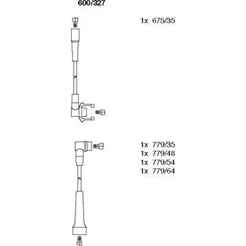 Zapalovací kabel Sada kabelů pro zapalování, , 7700100447, BREMI, 600/327