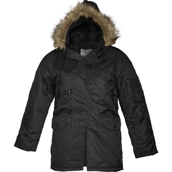Pánská parka US letecká parka N3B - černá, XS