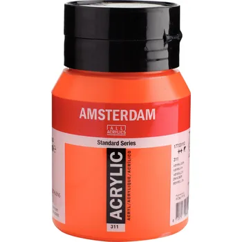 Vodová barva Akrylová barva Amsterdam Standard - 311 Vermilion Objem: 500 ml