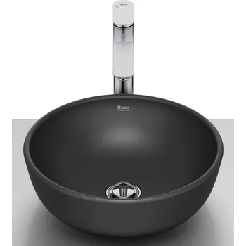 Umyvadlo Roca Optica umyvadlo 35.2x35.2 cm kulatý na pult černá A327C12080