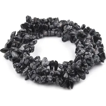 Korálek Minerální zlomky Obsidián vločkový na silonu