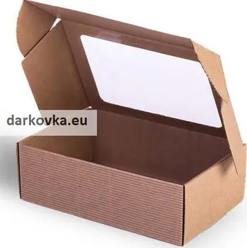 Dárková krabička - okénko - jednodílná 26x16x8 cm