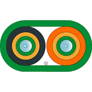 Síťový kabel Siemens 6XV18733AH20 optické vlákno optické vlákno kabel zelená, oranžová, černá 50/125 µ Multimode OM2