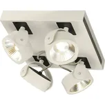 BIG WHITE KALU, nástěnné a stropní svítidlo, čtyři žárovky, LED, 3000K, obdélníkové, bílé/černé, 60° 1000136