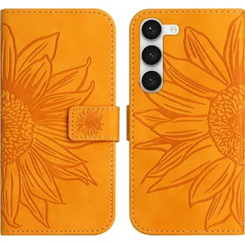 Pouzdro na mobilní telefon VSECHNONAMOBIL 55551 ART SUN FLOWER Peněženkové pouzdro s řemínkem Samsung Galaxy S23 Plus 5G žluté