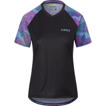 cyklistický dres GIRO Cyklistický dres s krátkým rukávem - ROUST W - černá/světle modrá