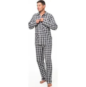 LUIZ Pánské pyžamo na knoflíky -Flanelové- Jirka 130 Velikost: 58