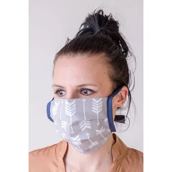 Pánská mikina Bavlněná úpletová rouška s kapsou - šedá-tmavě modrá