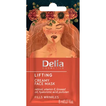 Pleťová maska Delia Lifting krémová liftingová maska na obličej, 8 ml