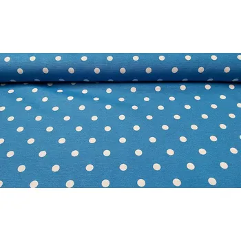 BYTEMA Dekorační látka puntík NEO petrolejová 606 šíře 280 cm