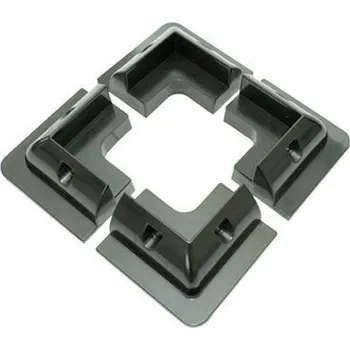 Příslušenství ke karavanu Rohový profil pro solární panely, 4 ks - černé