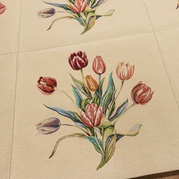 Směsové plátno / panel DASMA tulipány, růžová 48 x 48cm