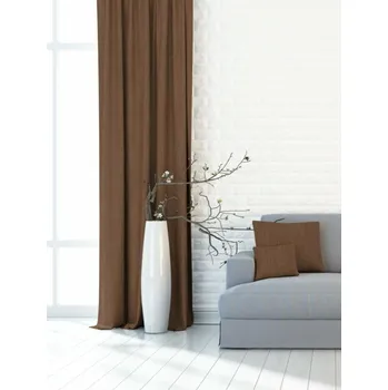 Zatemňovací dekorační závěs nebo látka, Blackout Žihaný 150 cm, hnědý