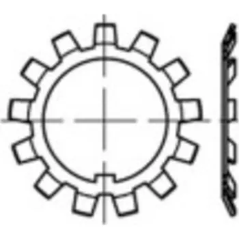Kabelové oko TOOLCRAFT 137810 pojistný plech vnitřní Ø: 50 mm vnější Ø: 74 mm DIN 5406 ocel 25 ks