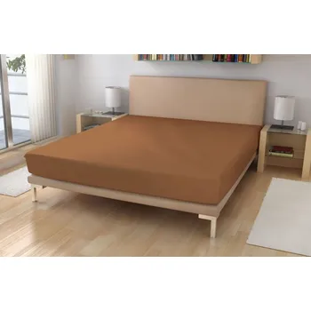 Prostěradlo Froté prostěradlo EXKLUSIVE Tmavě béžová 90x200 cm