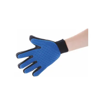 Kartáč pro zvířata JK Animals Gumová vyčesávací masážní rukavice 25x16 cm