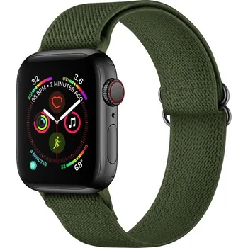 VSECHNONAMOBIL 42320 NYLON Řemínek Apple Watch 9 / 8 / 7 (41mm) / 6 / SE / 5 / 4 (40mm) / 3 / 2 / 1 (38mm) tmavě zelený