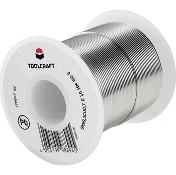 TOOLCRAFT bezolovnatý pájecí cín cívka Sn99,3Cu0,7 ROL1 100 g 1 mm