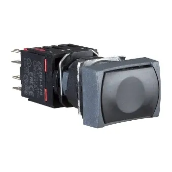 vypínač a zásuvka SCHN XB6DA22B Ovládač stiskací, lícující s návratem, 1 V - černý