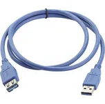 Manhattan USB kabel USB 3.2 Gen1 USB-A zástrčka, USB-A zásuvka 2.00 m modrá pozlacené kontakty, UL certifikace 322379-CG