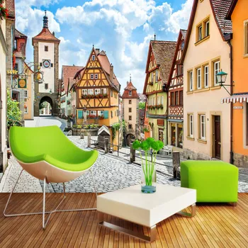 Fototapeta Solution Media 3D tapeta - Malebné městečko MU129 5 - Imitace kůže - Vliesová tapeta - 320g/m2