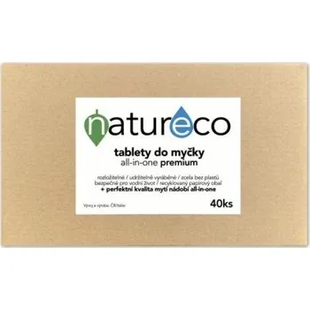 Přípravek do myčky NaturEco Ekologické a zdravotně nezávadné tablety do myčky, 40ks
