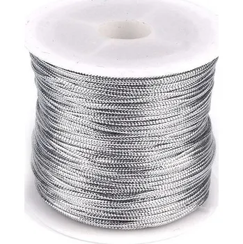 Dutinka s lurexem Ø1 mm kulatá, vánoční