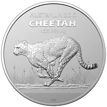 Stříbrná mince Cheetah (Gepard) 1 Oz 2021 (Australia ZOO) - (2.)