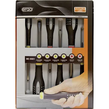 Šroubovák Bahco Ergo dílna sada šroubováků 6dílná plochý, křížový PZ