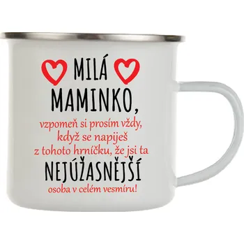 Sada nádobí Plechový Hrnek - Vzkaz pro maminku