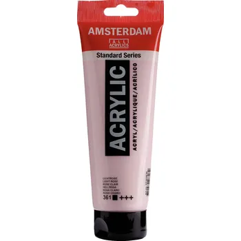 Vodová barva Akrylová barva Amsterdam Standard - 361 Light Rose Objem: 250 ml