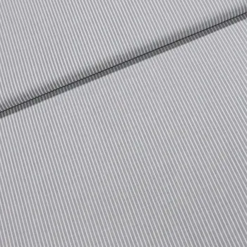 Bavlněné plátno Jolana JO002/07 šedý a bílý proužek 2mm, š.150cm (látka v metráži)