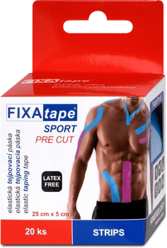 Tejpovací páska FIXAtape Sport Strips Pre Cut tejpovací páska 25 x 5 cm 20 ks