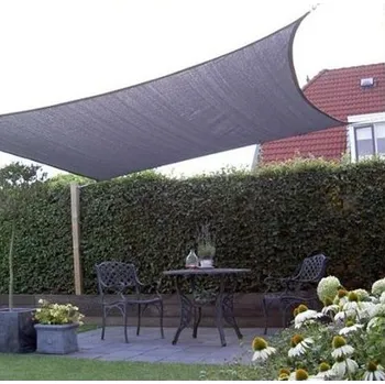 Slunečník Stínící plachta proti slunci (slunečník) - obdélník 3x5 m - Antracitová