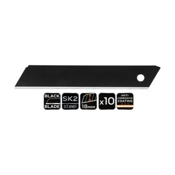 Autodílna Náhradní lámací černé čepele 10 ks 18 mm SK2 64-013 NEO TOOLS