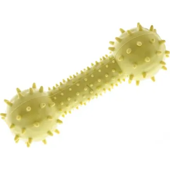 Hračka pro psa Žvýkací kost s rolničkou - zelenožlutá