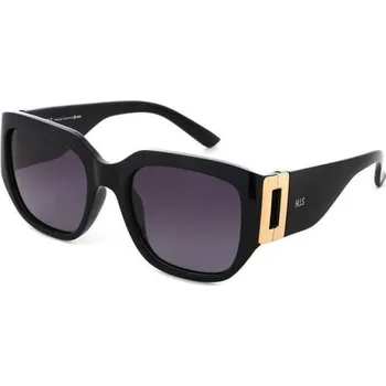 Sluneční brýle HIS 38105 černá lesk zlatá, čočka šedá gradál polarizovaná 1