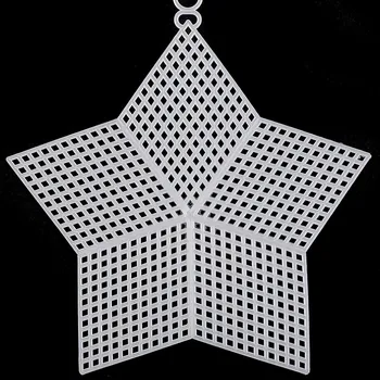 Vyšívací plátno Plastová kanava, vyšívací mřížka na vyšívání a tapiko 740489/2, bílá, hnězda 14cm