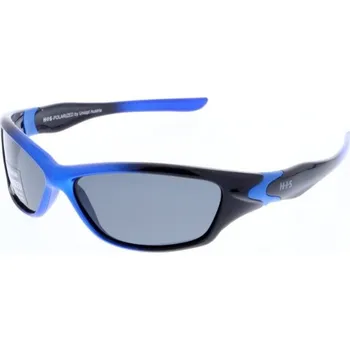 Sluneční brýle HIS 00109 černá lesk modrá, čočka šedá polarizovaná 3