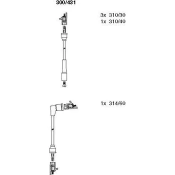 Zapalovací kabel Sada kabelů pro zapalování, , BREMI, 300/431