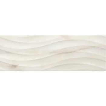 Obklad Cindy onda - obkládačka rektifikovaná 25x75 bílá lesk 160830