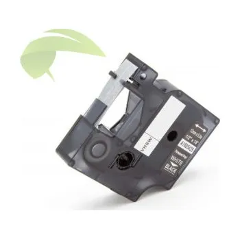 Pásek do tiskárny TONERSYP páska pro Dymo Rhino 1805435, 12mm×5,5m, bílý tisk/černý podklad, vinyl