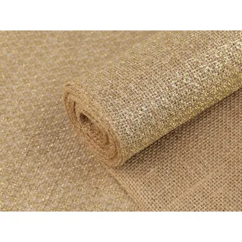 Přírodní juta s lurexem šíře 30 cm